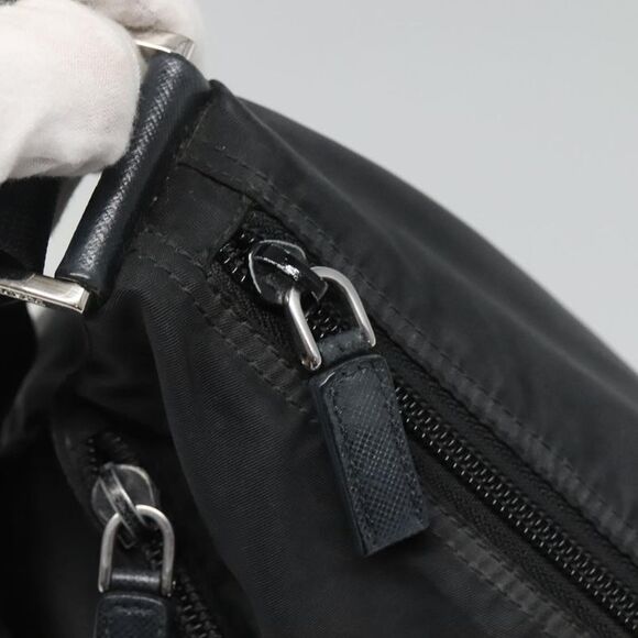 Prada Tessuto Black Canvas Shoulder Bag (Pre-Owned) - Picture 14 of 16